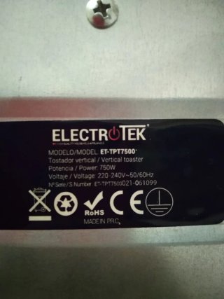 Tostadora Electrotek