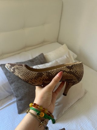 Conjunto Bolso y Zapatos Tacón Serpiente