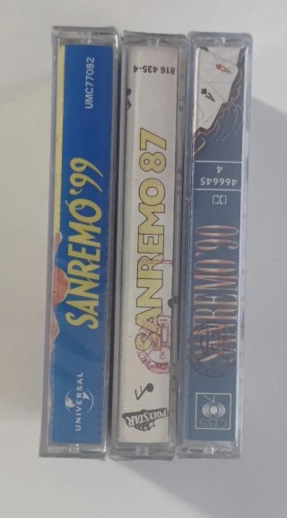 Cassette Sanremo 1987, 1990, 1999 - Sigillate