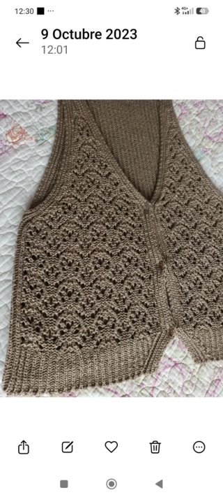 Trucco Chaleco de punto beige talla L