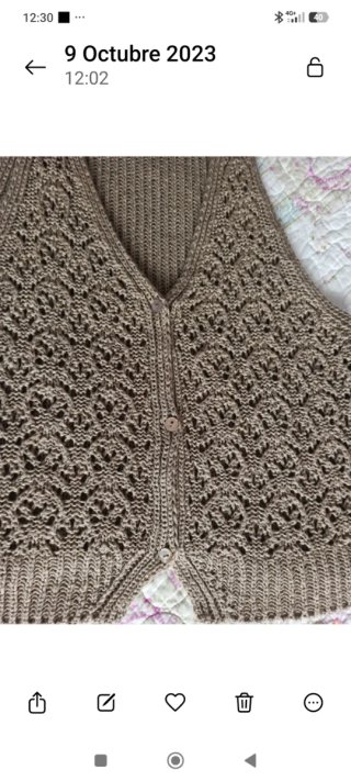 Trucco Chaleco de punto beige talla L