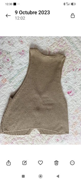Trucco Chaleco de punto beige talla L