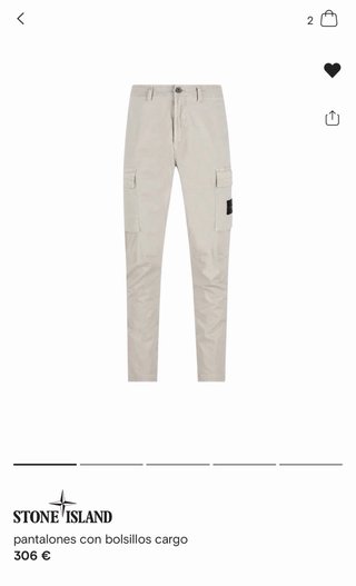 Stone Island Pantalón Beige Talla 34