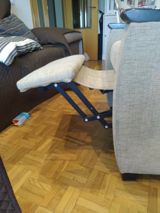 Butaca Sillón individual tela y madera