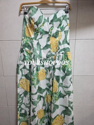 Vestido Corsetero Estampado Frutas Talla XL zara