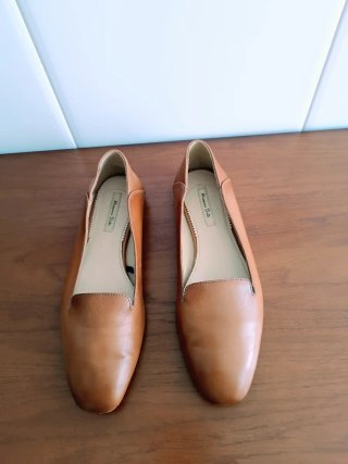 Zapatos planos Massimo Dutti marrones