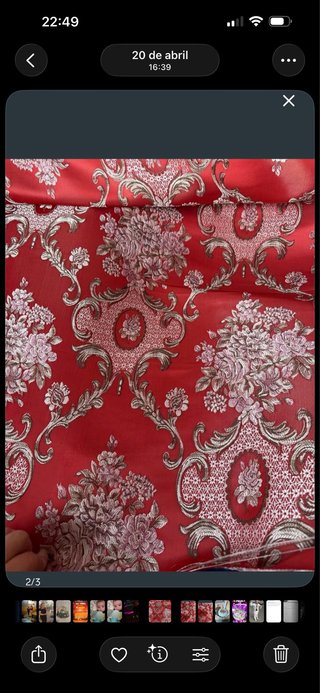 Tela fallera roja y dorada