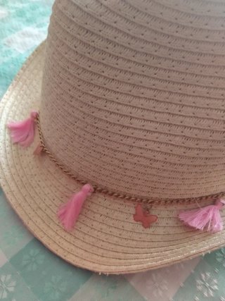 Sombrero de paja verano con adornos