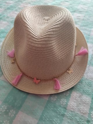 Sombrero de paja verano con adornos