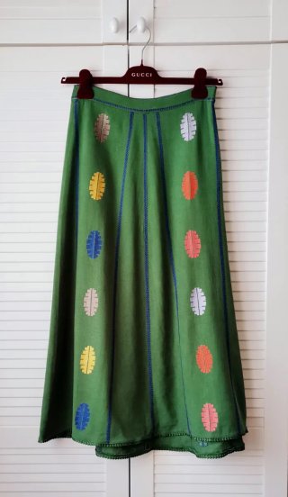 Falda boho bordados Zara, S