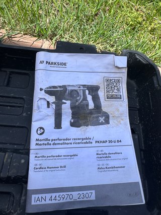 Parkside 20V Martillo Perforador Batería