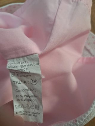 Vestido bebé niña 3 meses
