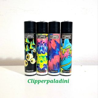 4 Accendini Clipper Design Psichedelico