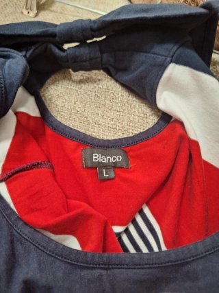 Vestido rayas azul, rojo y blanco T.L