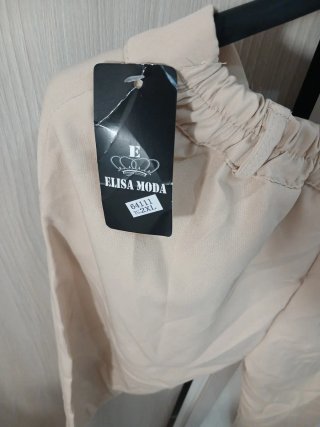 Pantaloni donna beige