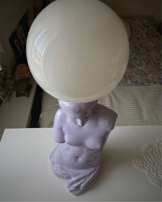 Candeeiro Estátua Vénus Lilás