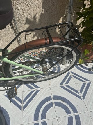 Bicicleta verde estilo paseo