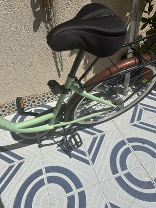 Bicicleta verde estilo paseo