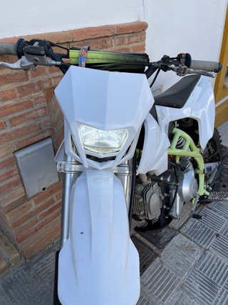 Pitbike Motocross 125cc Blanca y Verde