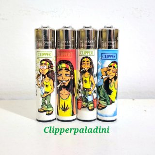 Set 4 Accendini Clipper Rasta Vintage