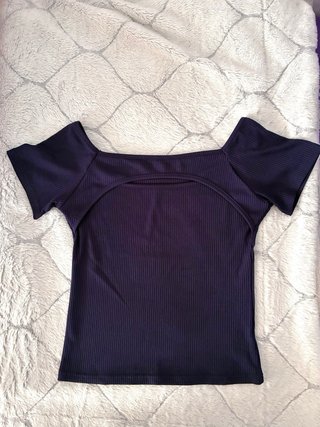 Top azul oscuro