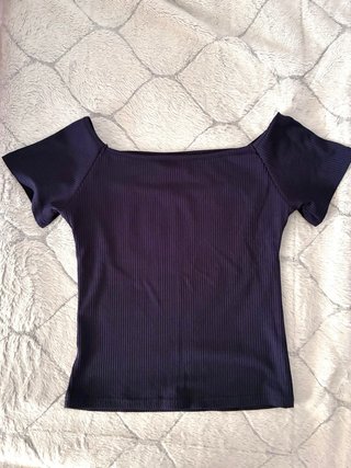 Top azul oscuro
