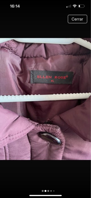 Anorak acolchado morado talla 42