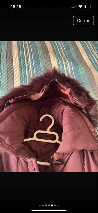Anorak acolchado morado talla 42