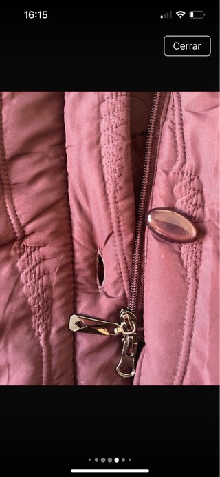 Anorak acolchado morado talla 42