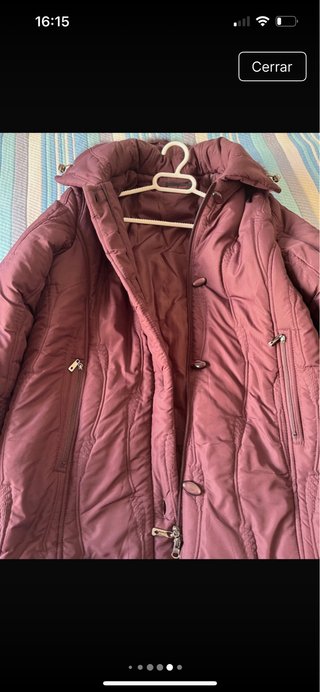 Anorak acolchado morado talla 42