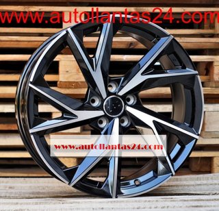 8828 JUEGO DE 4 LLANTAS AUDI RS BLACK META r701853