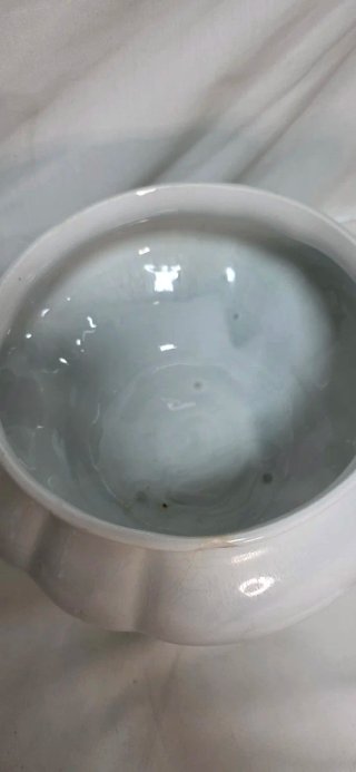 Sopera de cerámica blanca
