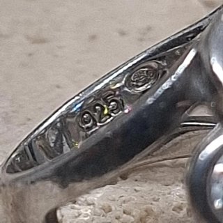 Anello anillo argento 925 bombato cocktail