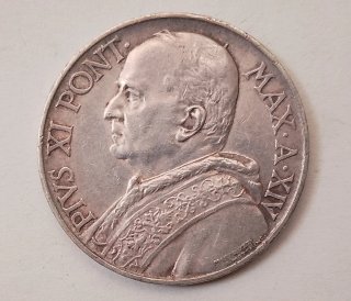 Città del Vaticano Pio XI, 10 Lire 1935 Argento bb