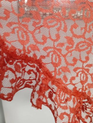 Mantoncillo Flamenca  Romería color coral!!