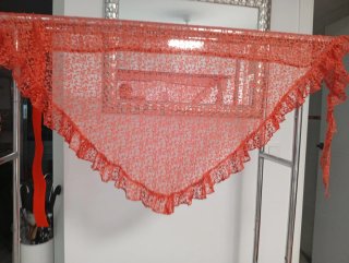 Mantoncillo Flamenca  Romería color coral!!