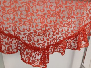 Mantoncillo Flamenca  Romería color coral!!