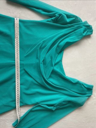 Vestido fiesta turquesa drapeado