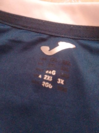 Camiseta Joma azul y blanca