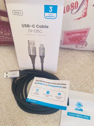 Cable INIU USB-C 3.1A Nylon Trenzado