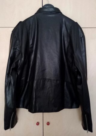 CHAQUETA BIKER EFECTO PIEL "XL"