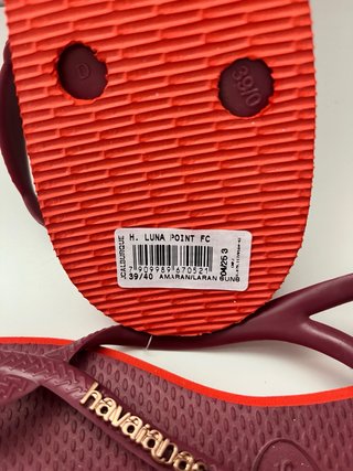 Sandalias Havaianas Mujer Morado/Rojo Talla 41/42