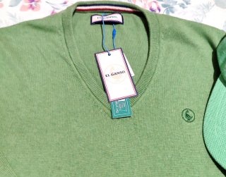 Jersey y gorra El Ganso verde niño