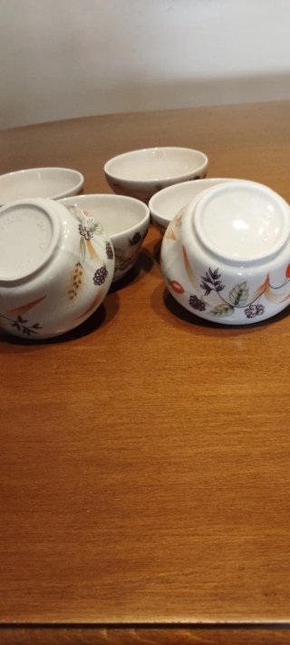 6 Cuencos Porcelana Inglesa Floreados