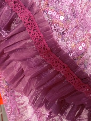 Mantoncillo Flamenco Encaje y Lentejuelas !!