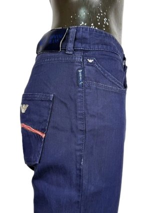 Armani Jeans Donna W26 IT40 Blu Skinny Elastico