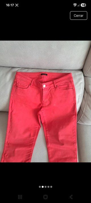 Vaqueros Massimo Dutti rojos