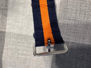 Correa de reloj 22mm azul y naranja