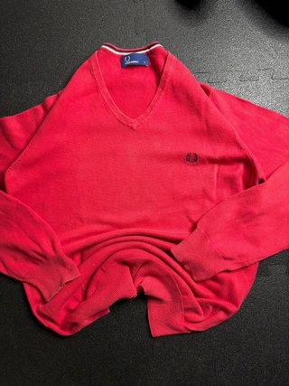 Jersey Fred Perry Rojo Talla S