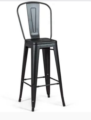 20 Taburetes Altos Metal Negro
